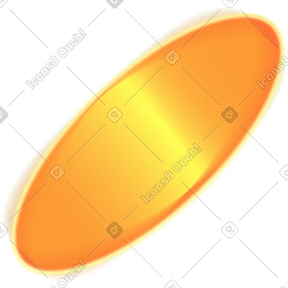 Illustration Ellipse orange dans le style Burst à télécharger aux formats PNG, SVG