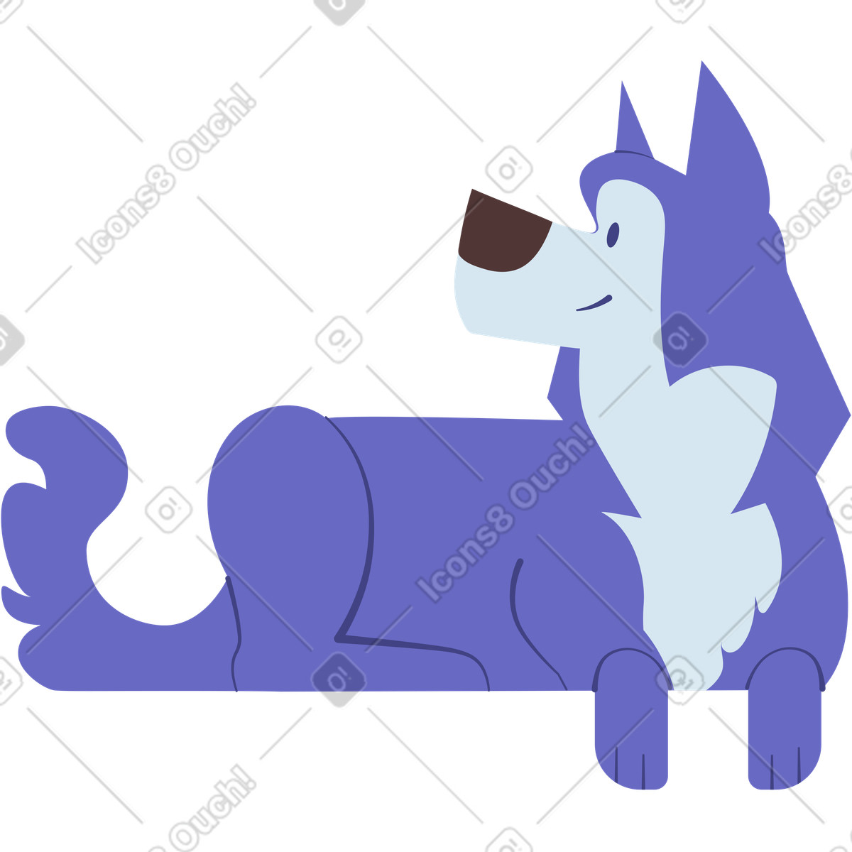 Ilustração de Rouco em no estilo Woof para baixar em PNG, SVG