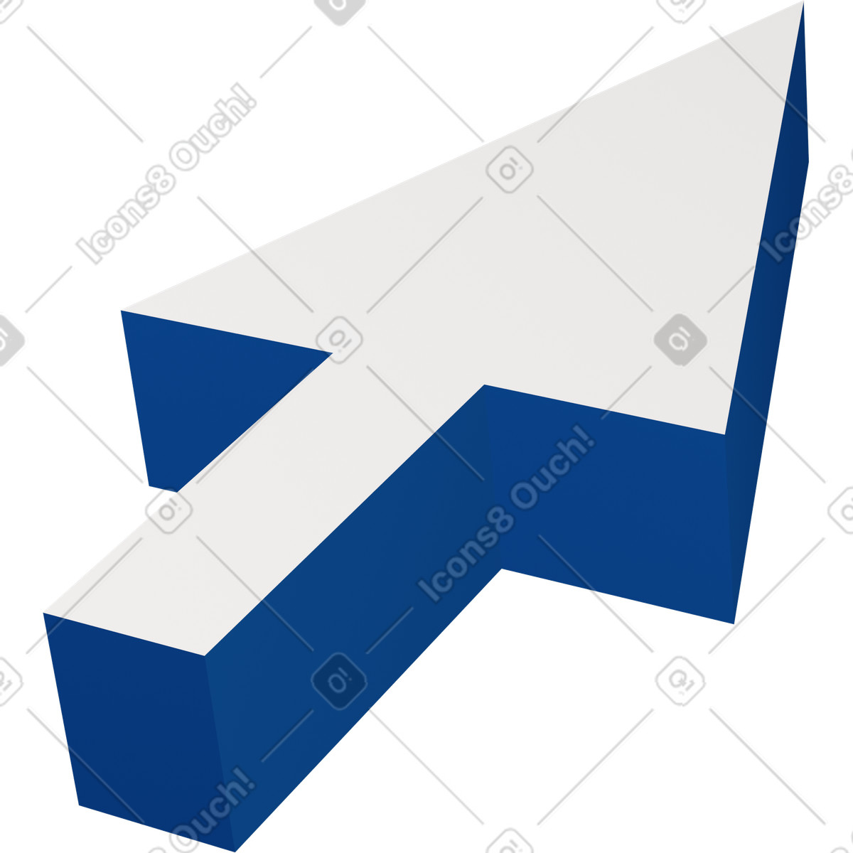 Cursore con ombra blu illustrazione in stile 3D Buddy scarica in PNG, SVG