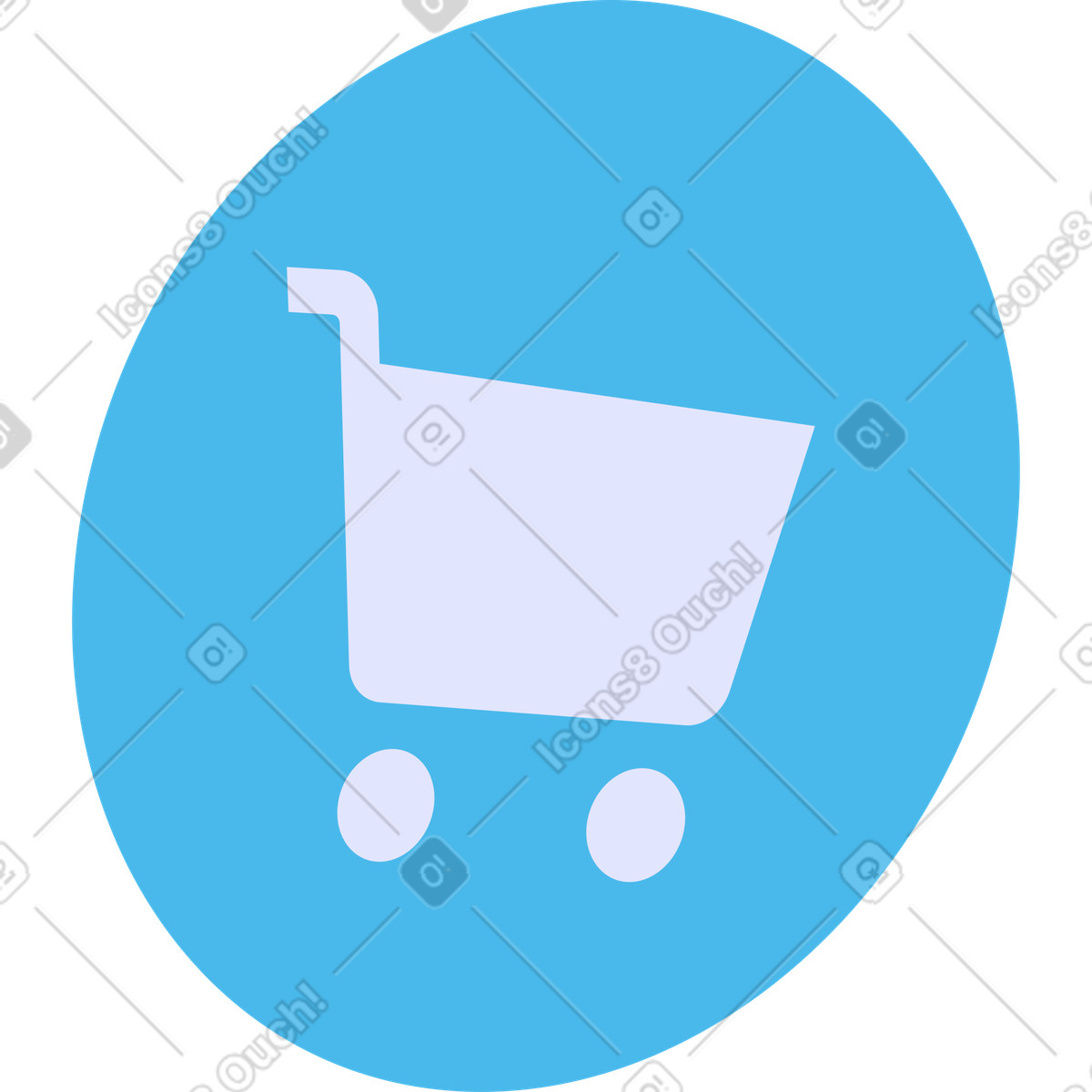 Icona del carrello illustrazione in stile Quantum scarica in PNG, SVG
