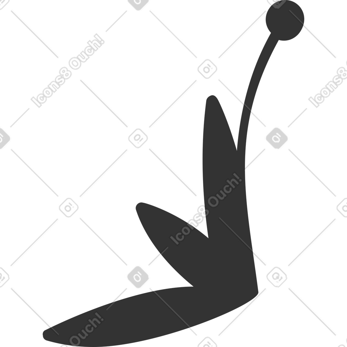 Crayon スタイルの 花 のイラストをPNG、SVG形式でダウンロード