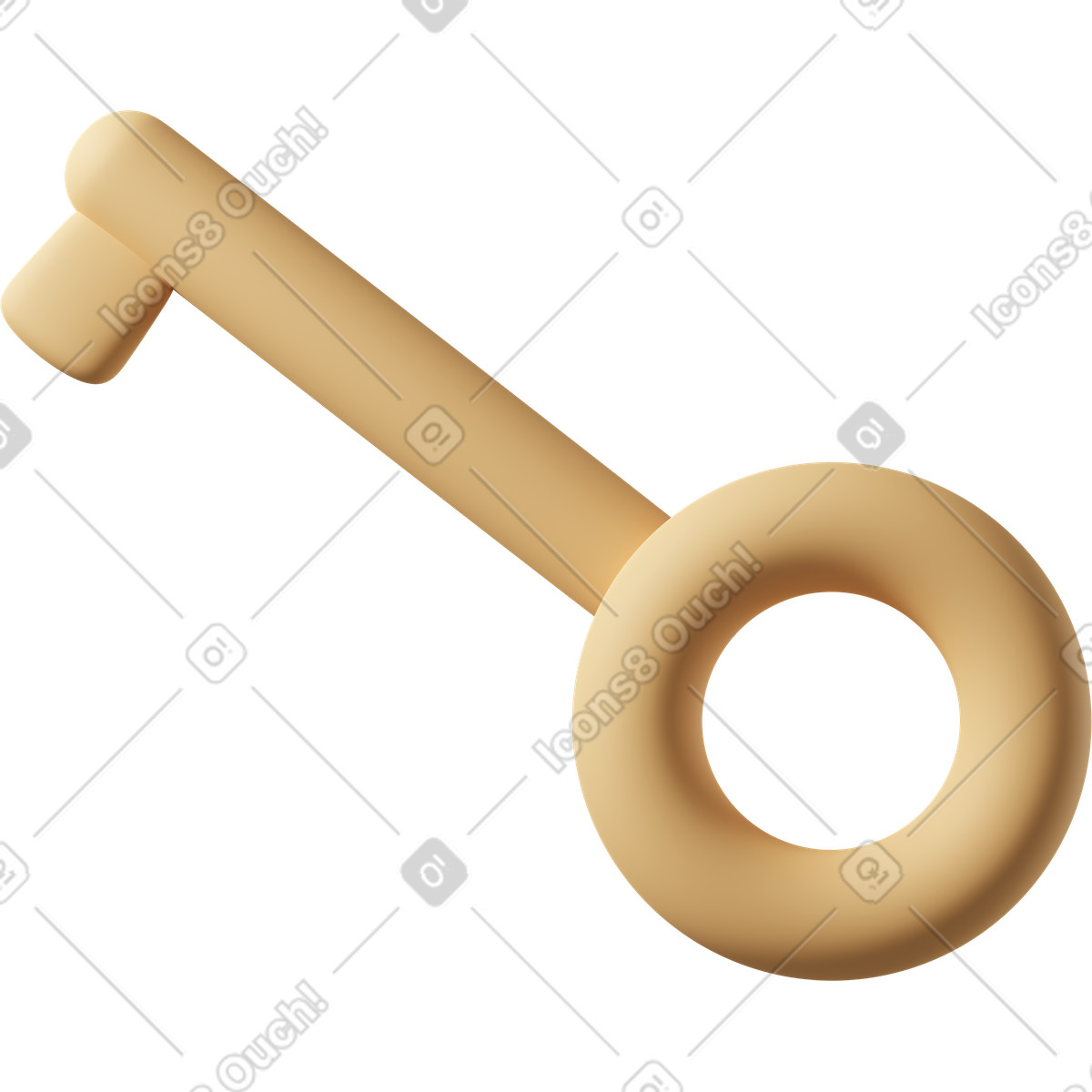 Ilustração de Yellow key em no estilo 3D Casual life para baixar em PNG, SVG