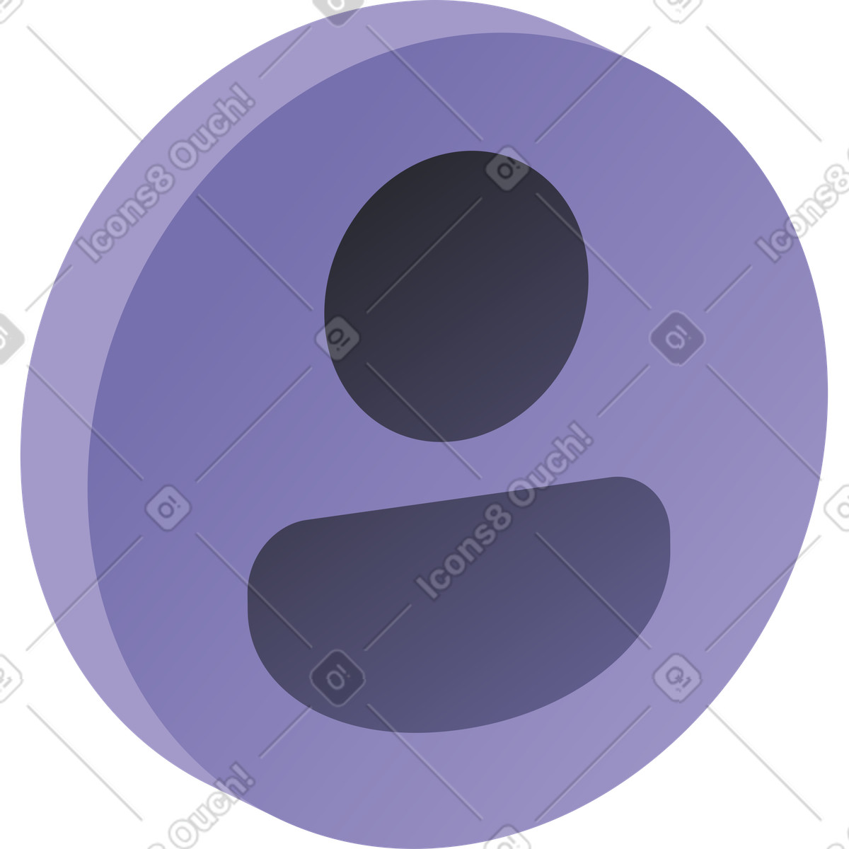 Benutzersymbol 3d-Illustration im Coworking-Stil als Download in PNG, SVG