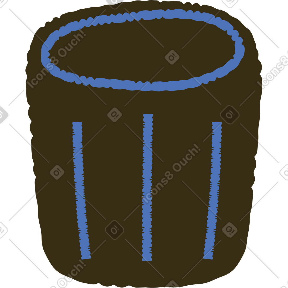 Bermuda 스타일의 Trash can 일러스트레이션 PNG, SVG 다운로드