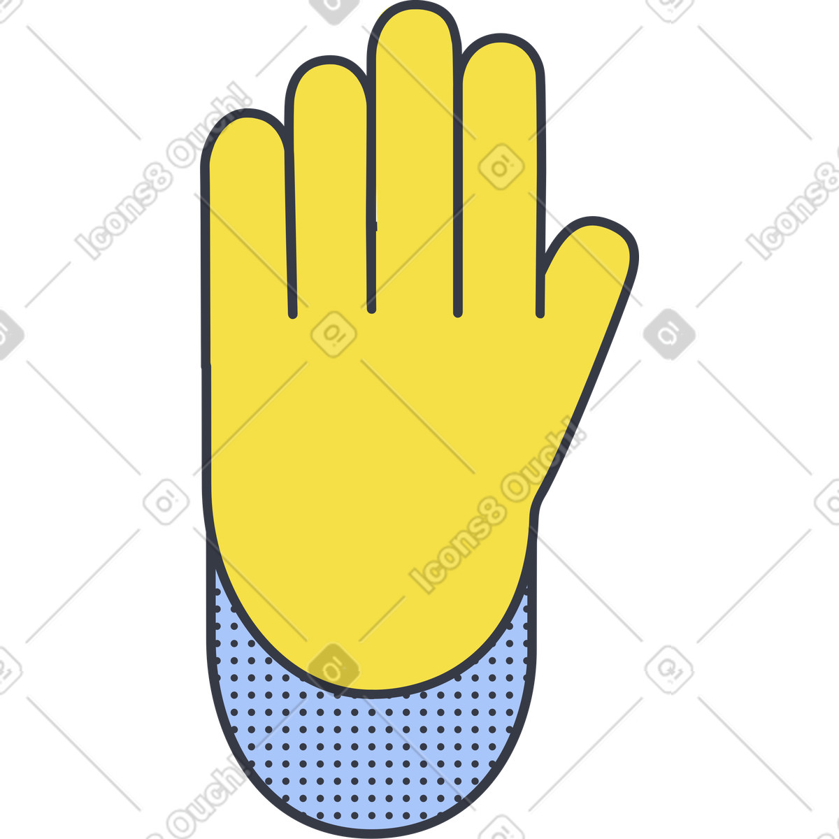 Ilustración Mano en estilo Abstract a descargar en PNG y SVG