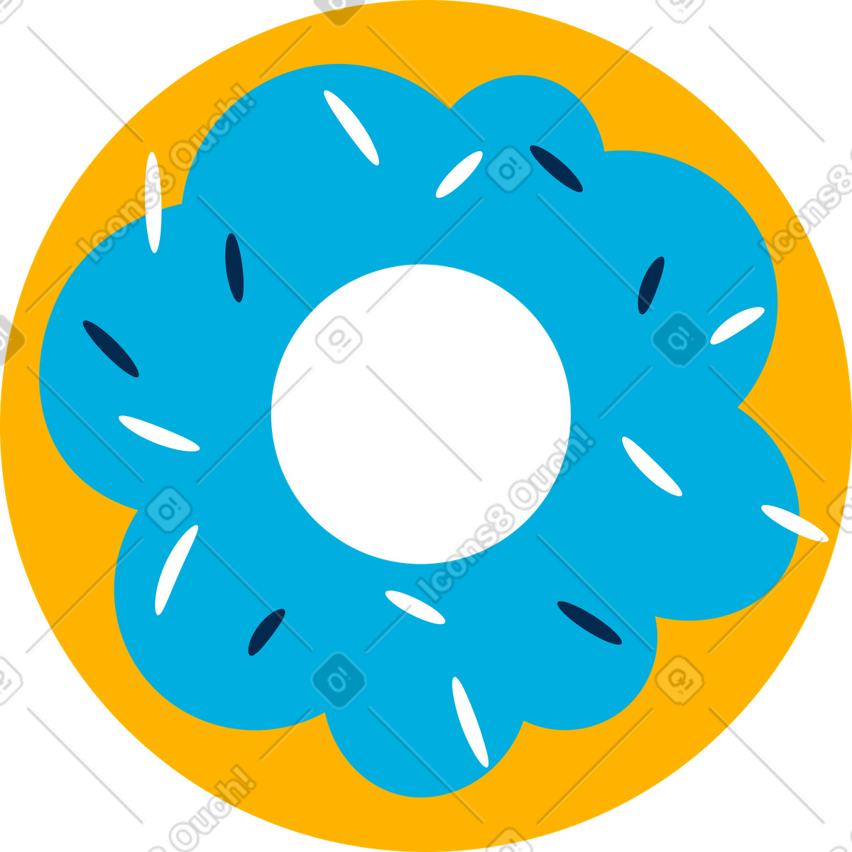 Ilustração de Rosquinha em no estilo Flame para baixar em PNG, SVG