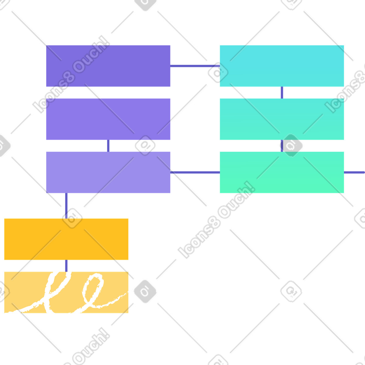 Иллюстрация Блок-схема в стиле Bright — скачать в форматах PNG, SVG