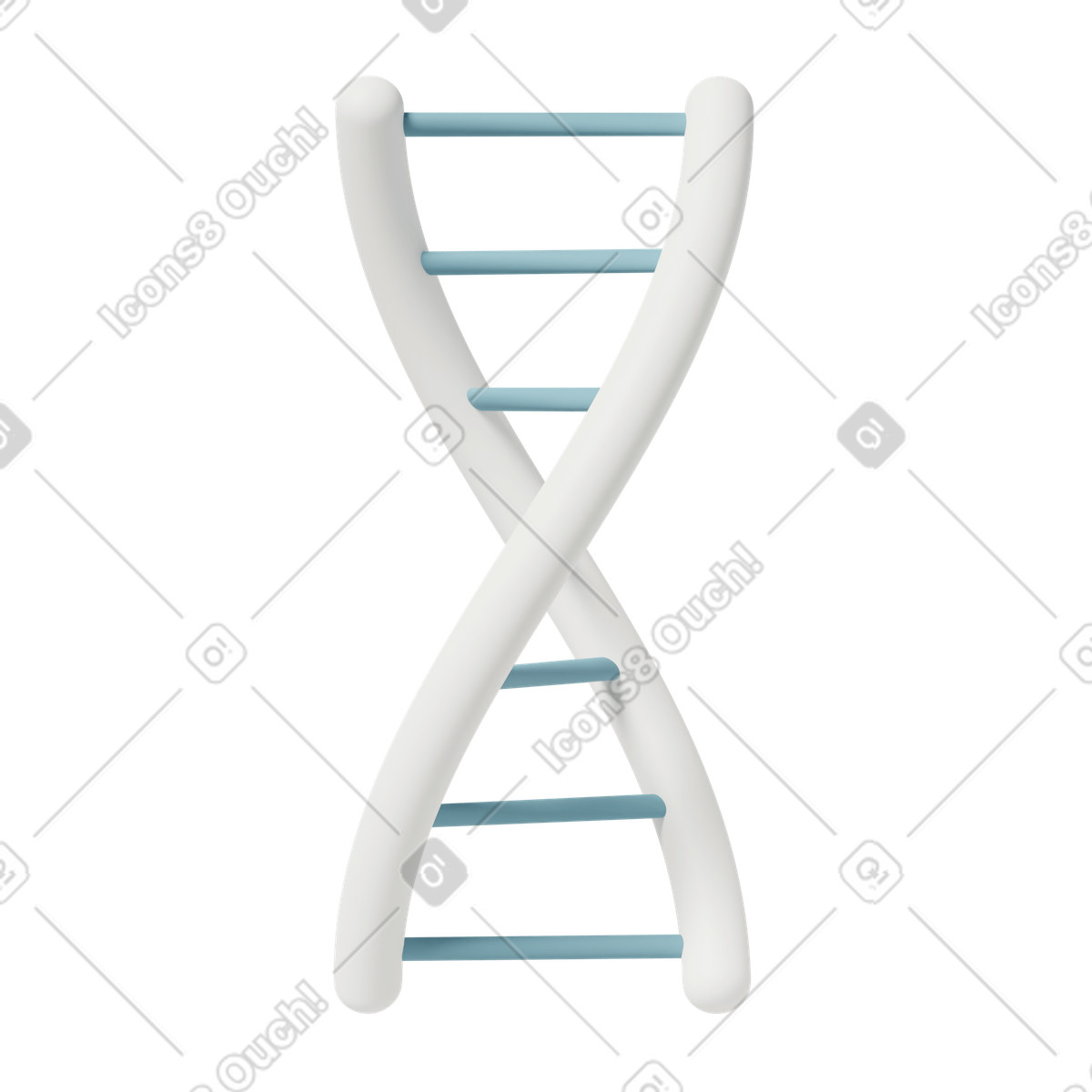 3D Casual life スタイルの Dna のイラストをPNG、SVG形式でダウンロード
