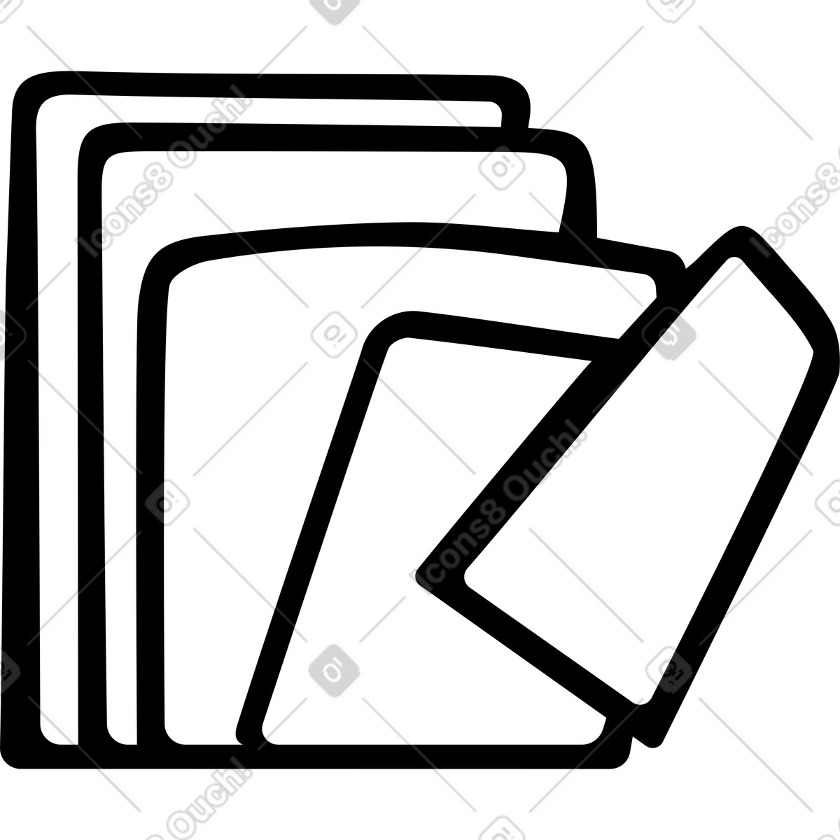 Papers illustration in Journal style download in PNG, SVG