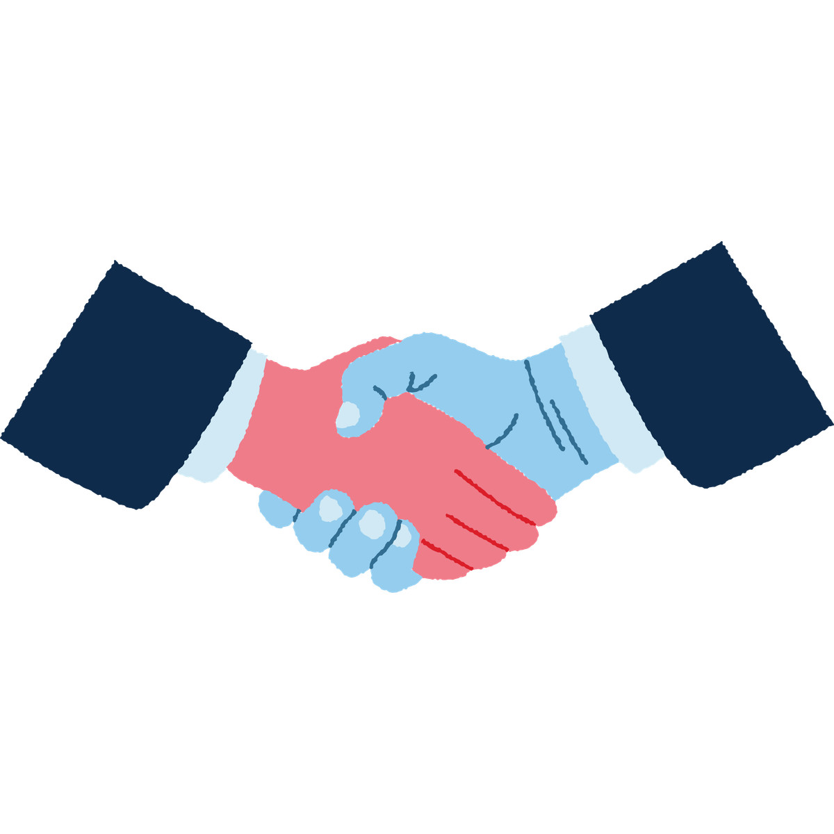Handshake illustrazione in stile Cherry scarica in PNG, SVG