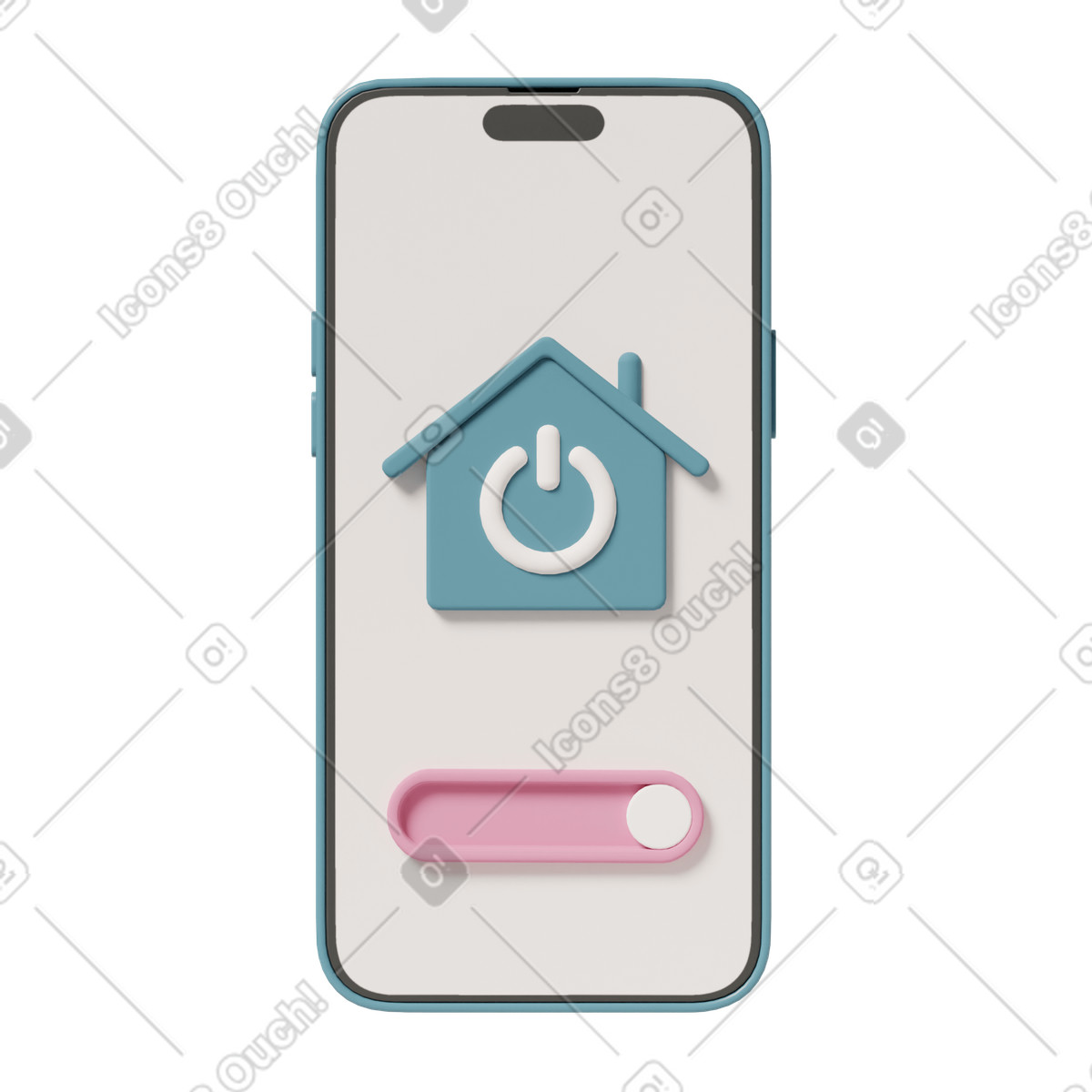 Smart home app illustration in 3D Casual life style download in PNG, SVG