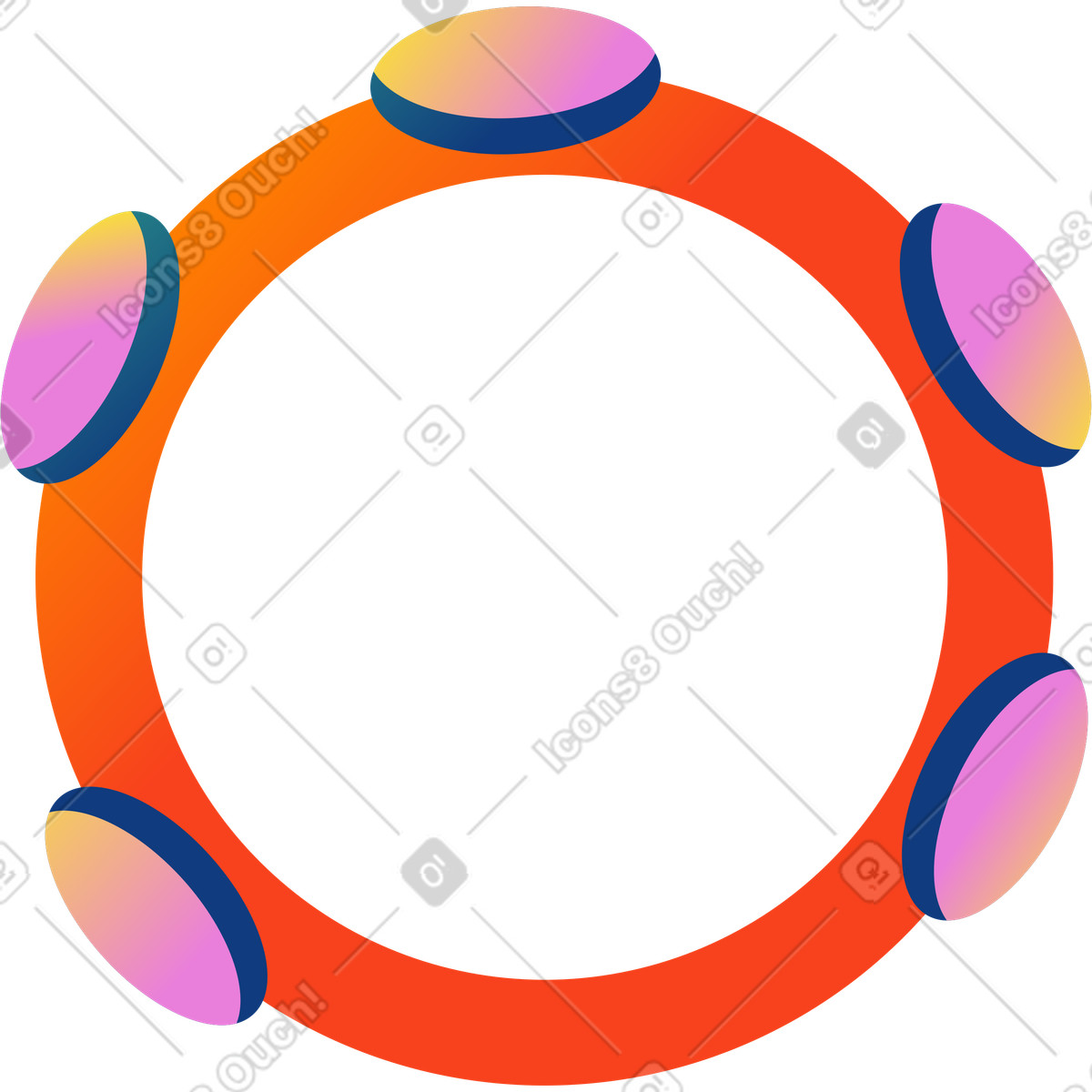 Amani スタイルの タンバリン のイラストをPNG、SVG形式でダウンロード