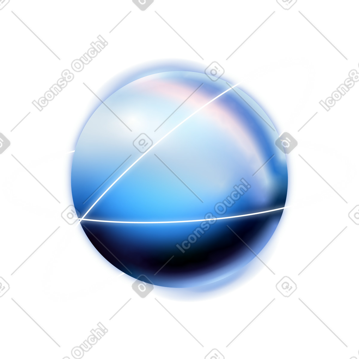 Illustration Planète à deux anneaux dans le style Dimension télécharger aux formats PNG, SVG