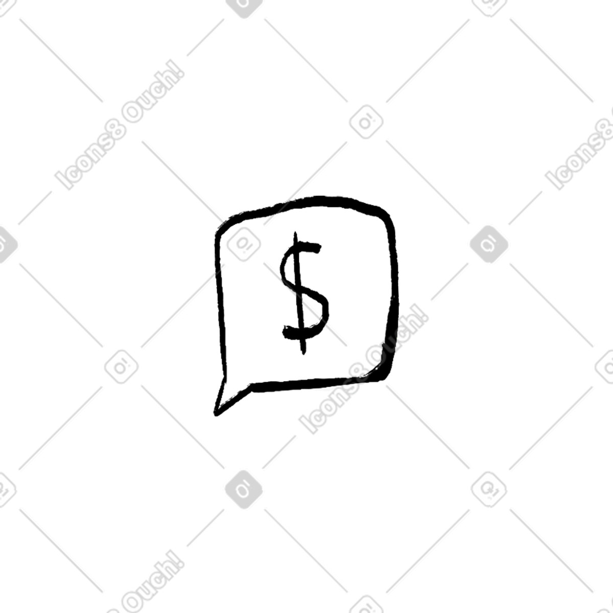 下载 Ikigai 风格的 带有货币符号的泡沫 插画，支持 PNG、SVG 格式