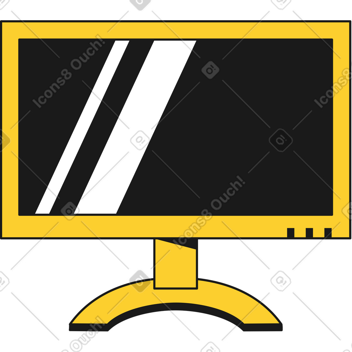 Monitor clipart illustration showcasing technology in PNG SVG GIF