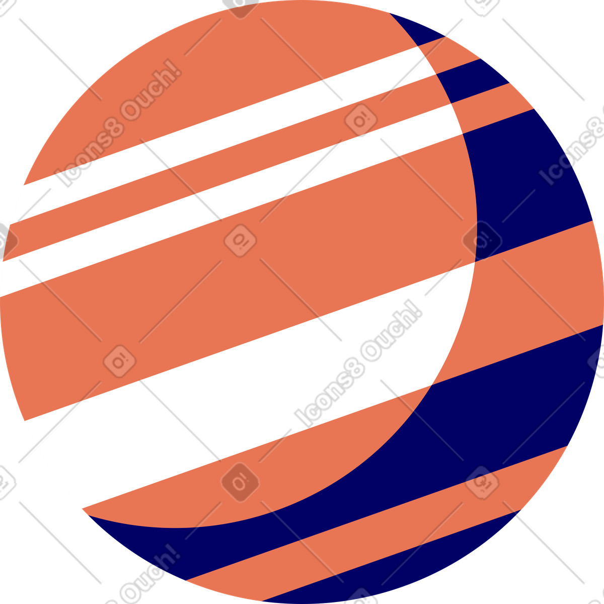 Planet-Illustration im Lounge-Stil als Download in PNG, SVG