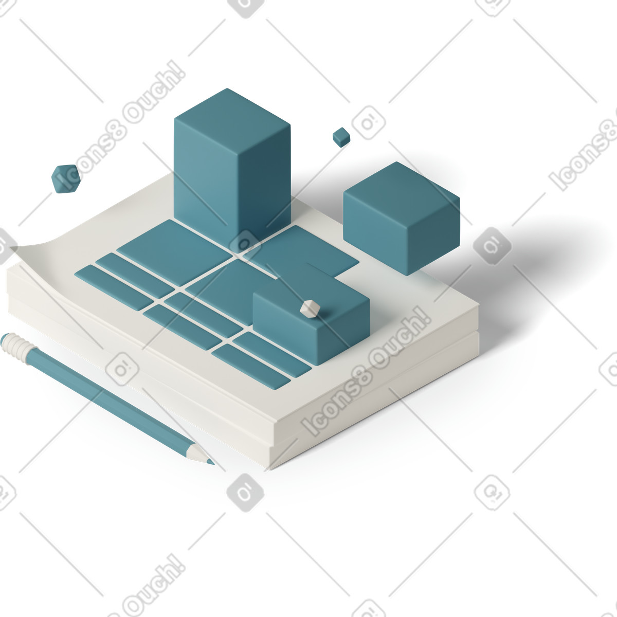 3D Casual life スタイルの Time blocking のイラストをPNG、SVG形式でダウンロード