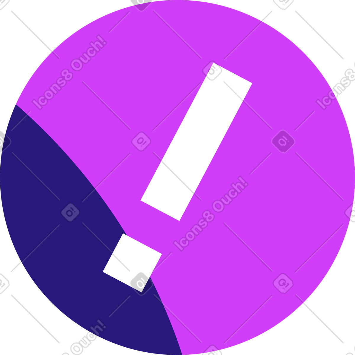 Illustration Icône avec point d'exclamation dans le style Basic à télécharger aux formats PNG, SVG