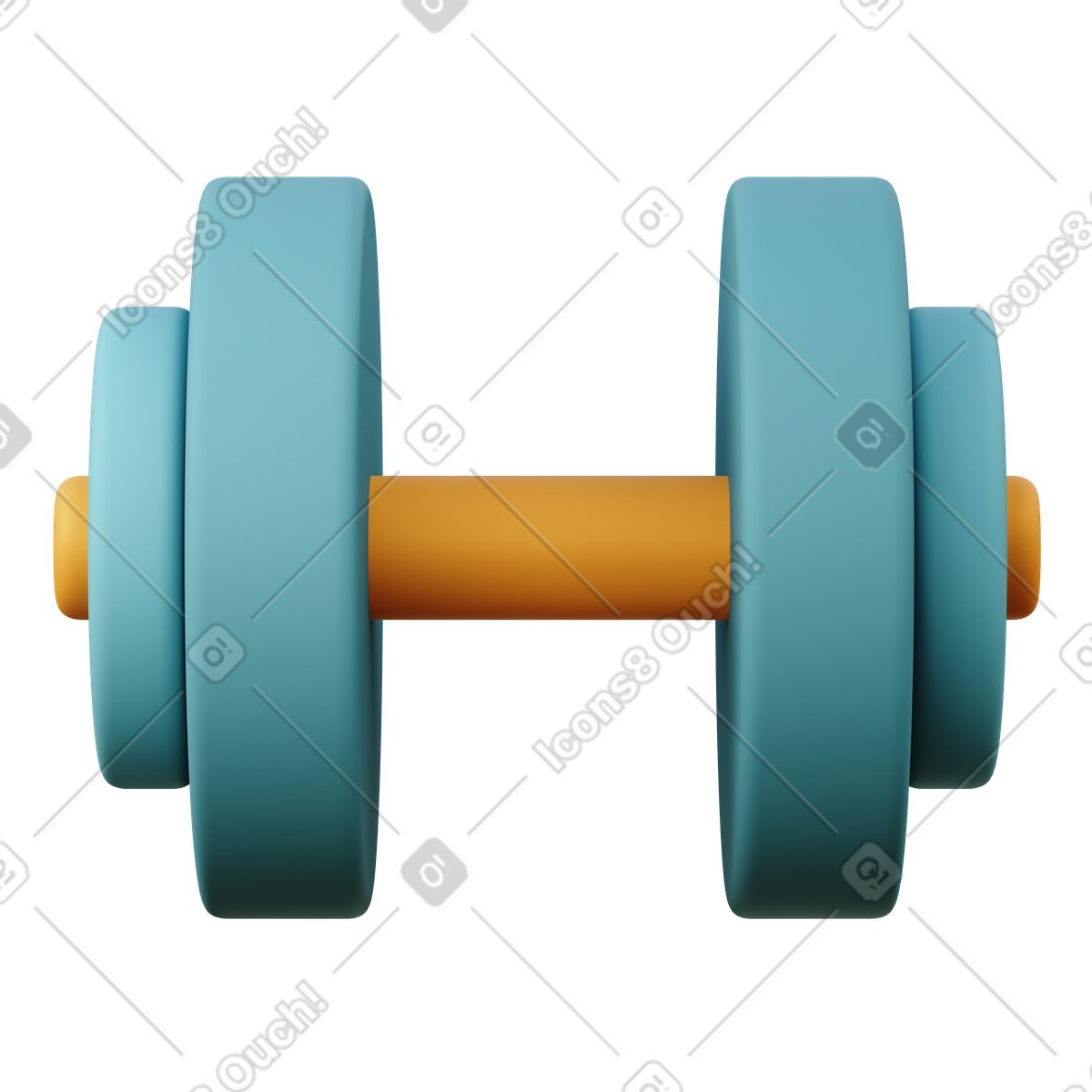 3D Sugary スタイルの Dumbbell のイラストをPNG、SVG形式でダウンロード