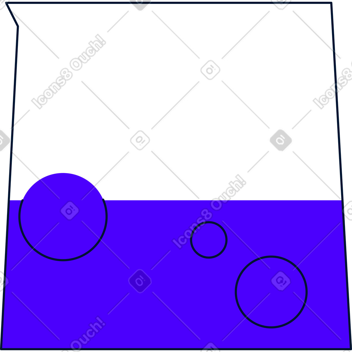 Boccetta per la scienza illustrazione in stile Cubes scarica in PNG, SVG