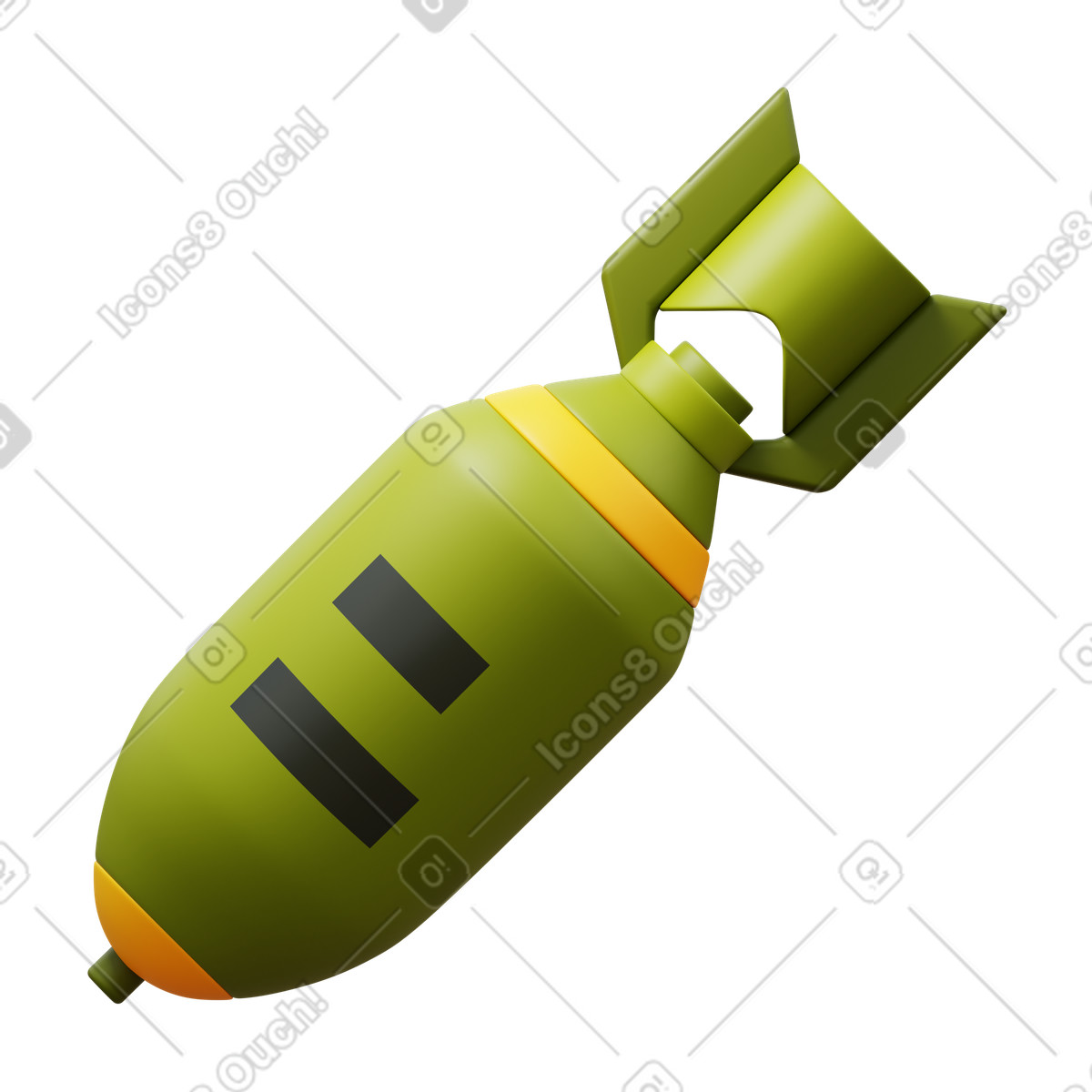 Atomic bomb illustrazione in stile 3D Fluency scarica in PNG, SVG