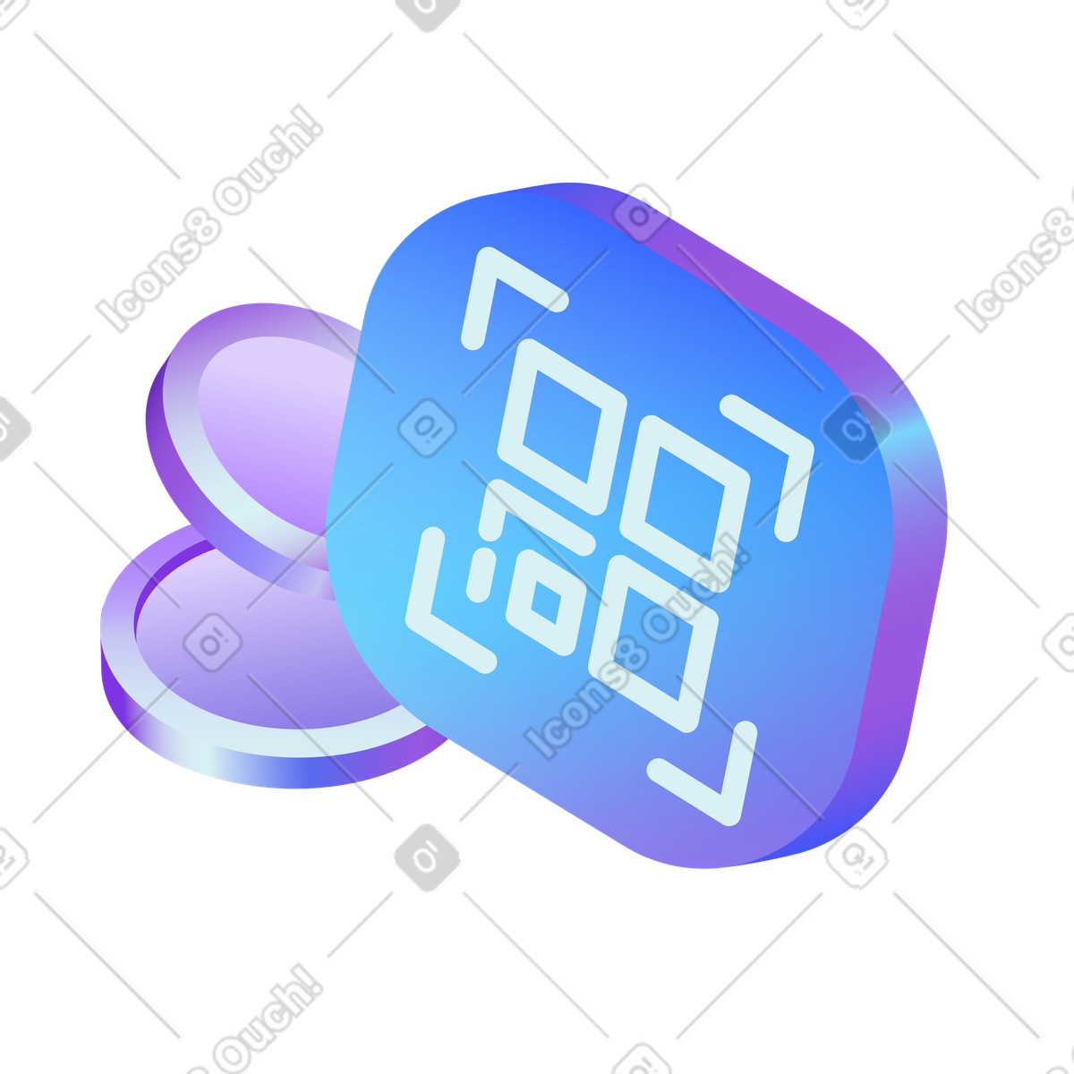 QR payment, Contactless transaction. Scan to pay, QR Code-Based Payments illustration in PNG, SVG