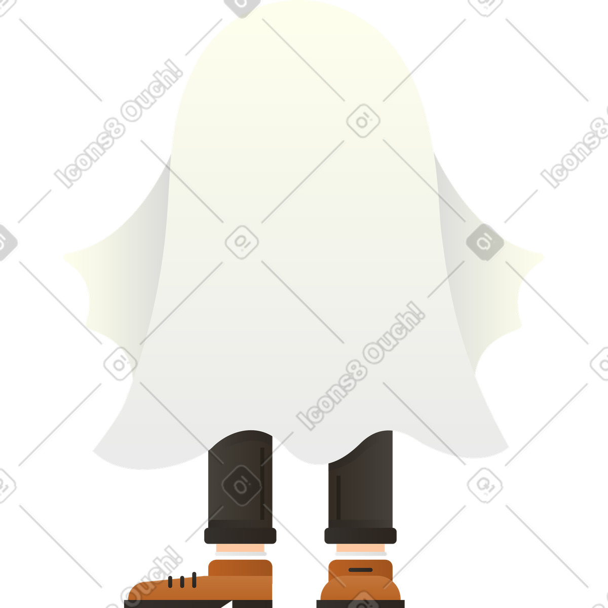 Hugo スタイルの Ghost man のイラストをPNG、SVG形式でダウンロード