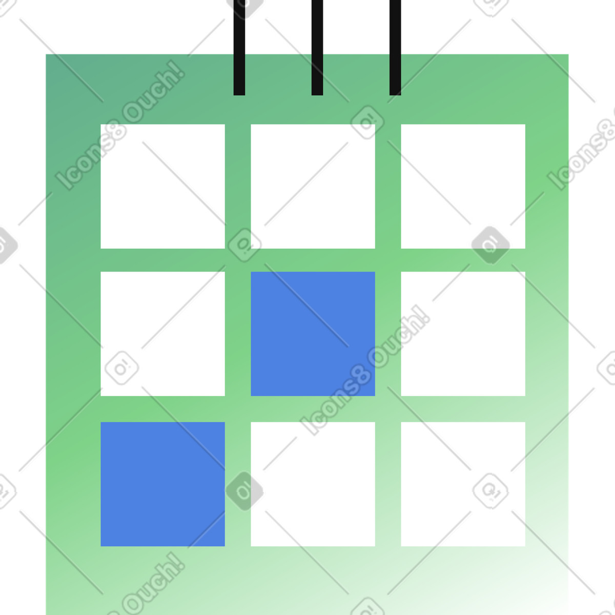 Loose-leaf calendar illustration in Network style download in PNG, SVG