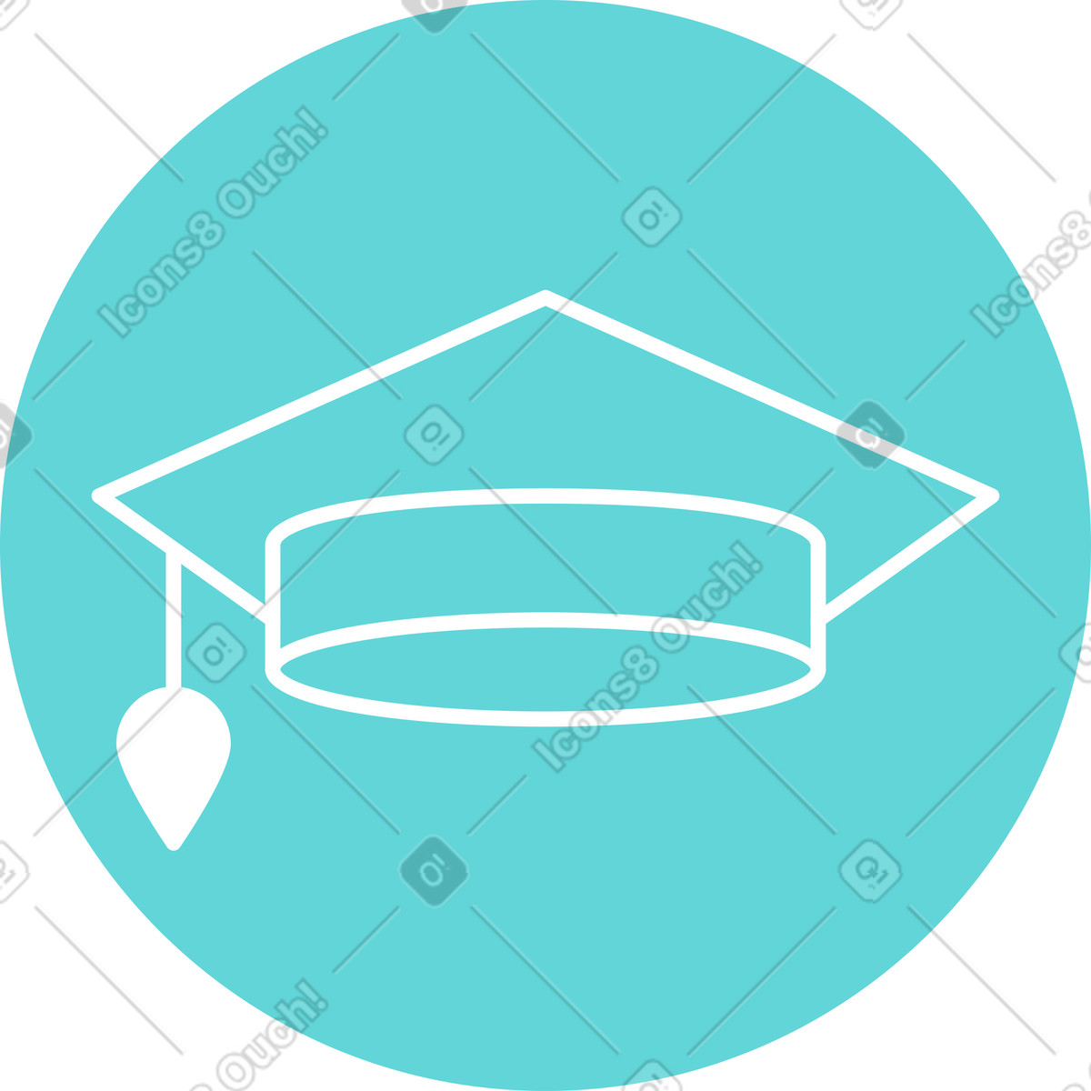 Education icon illustration in Lucent style download in PNG, SVG