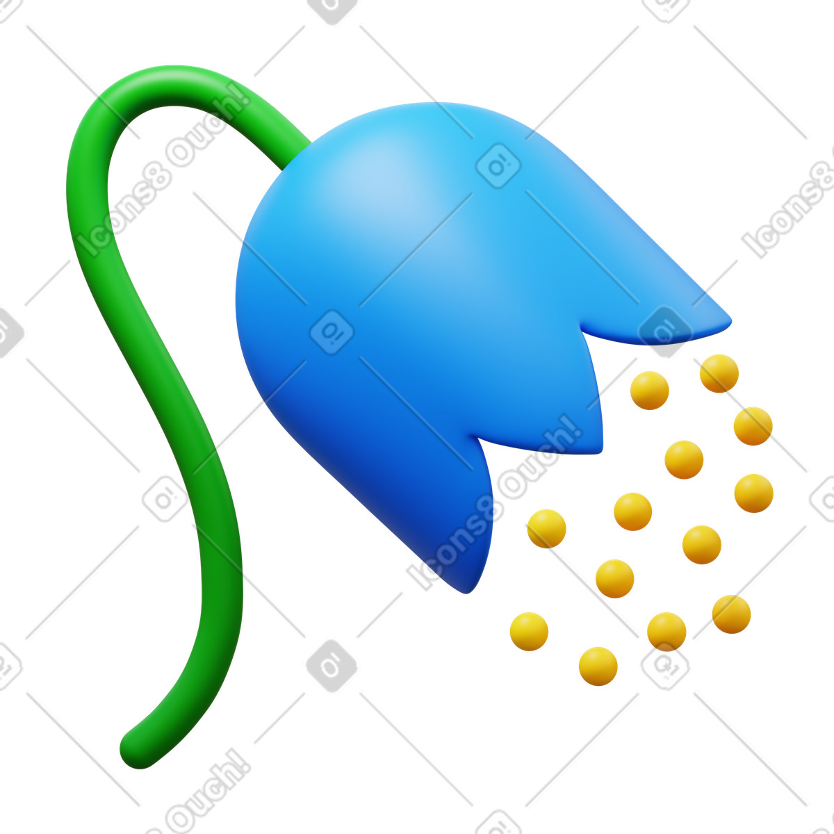 Иллюстрация Pollen в стиле 3D Fluency — скачать в форматах PNG, SVG