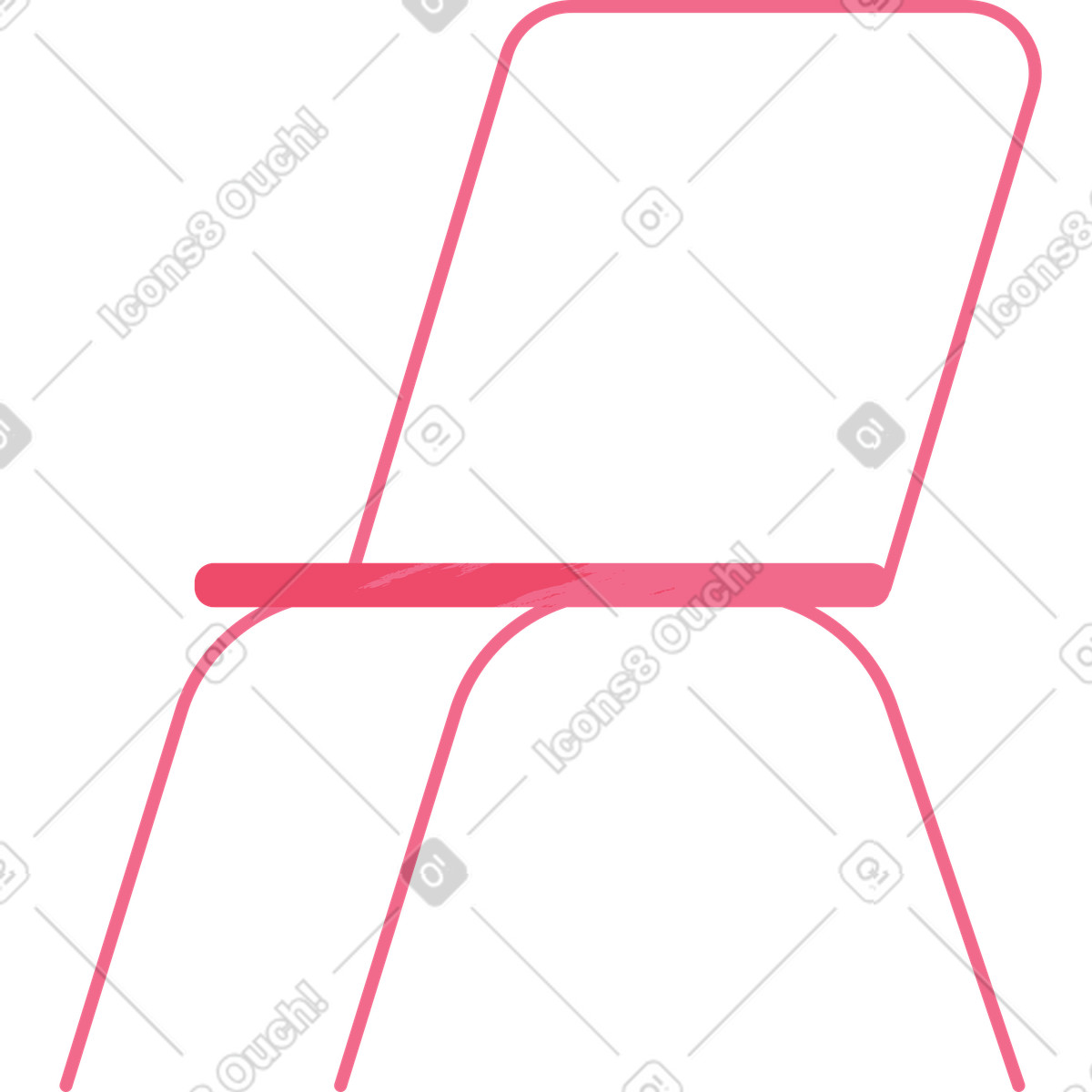 下载 Juicy 风格的 Pink chair 插画，支持 PNG、SVG 格式