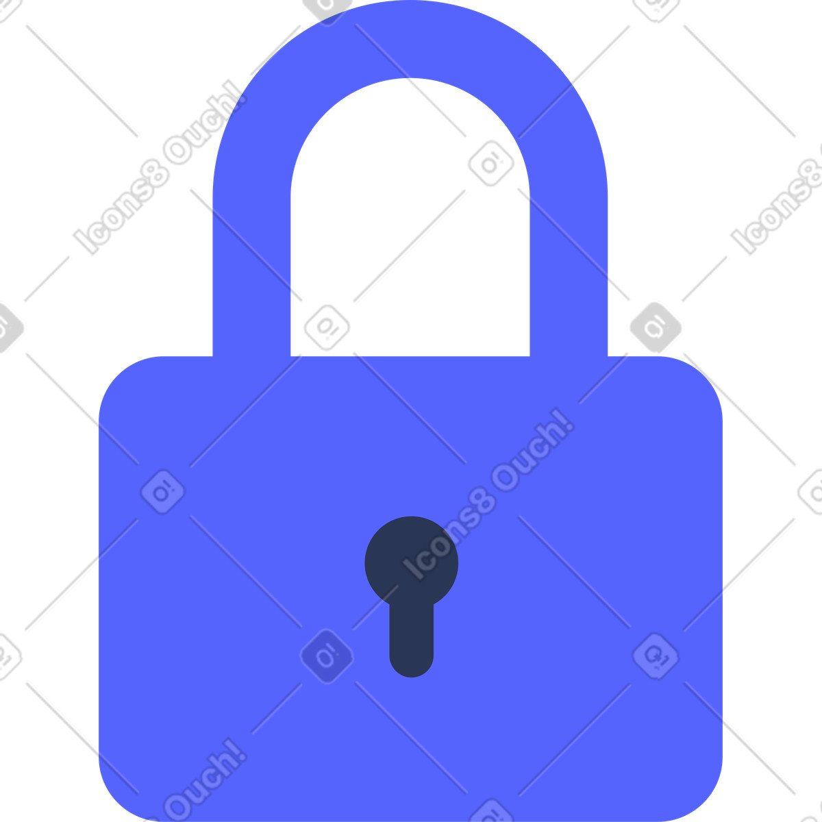 Lock illustration in PNG, SVG