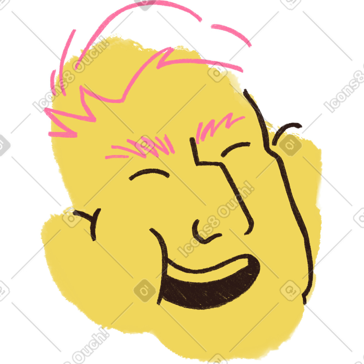 Ilustração de Homem sorridente em no estilo Blobby para baixar em PNG, SVG