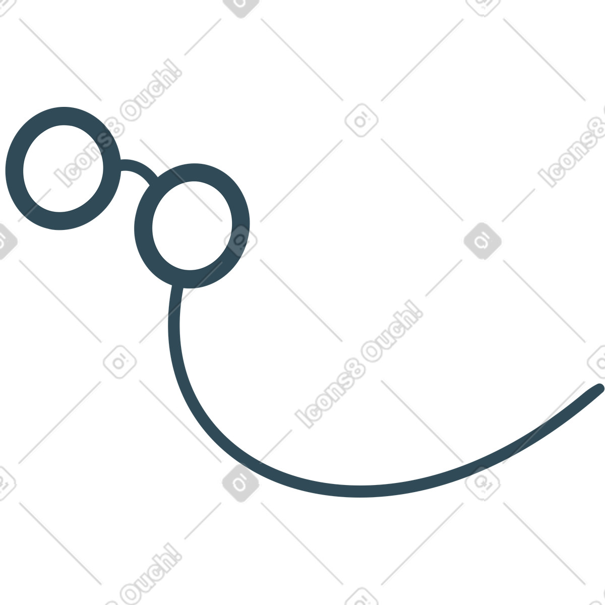 Ilustración Lentes en estilo Kingdom a descargar en PNG y SVG