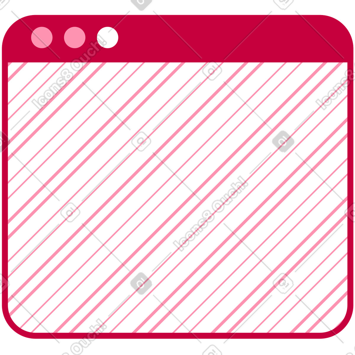 Browser window with pattern illustration in PNG, SVG