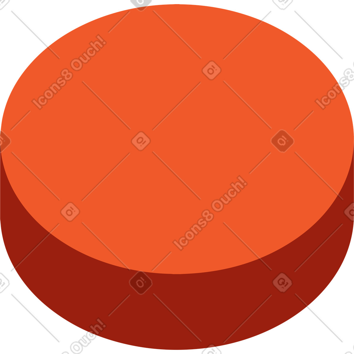 Red button illustration in PNG, SVG