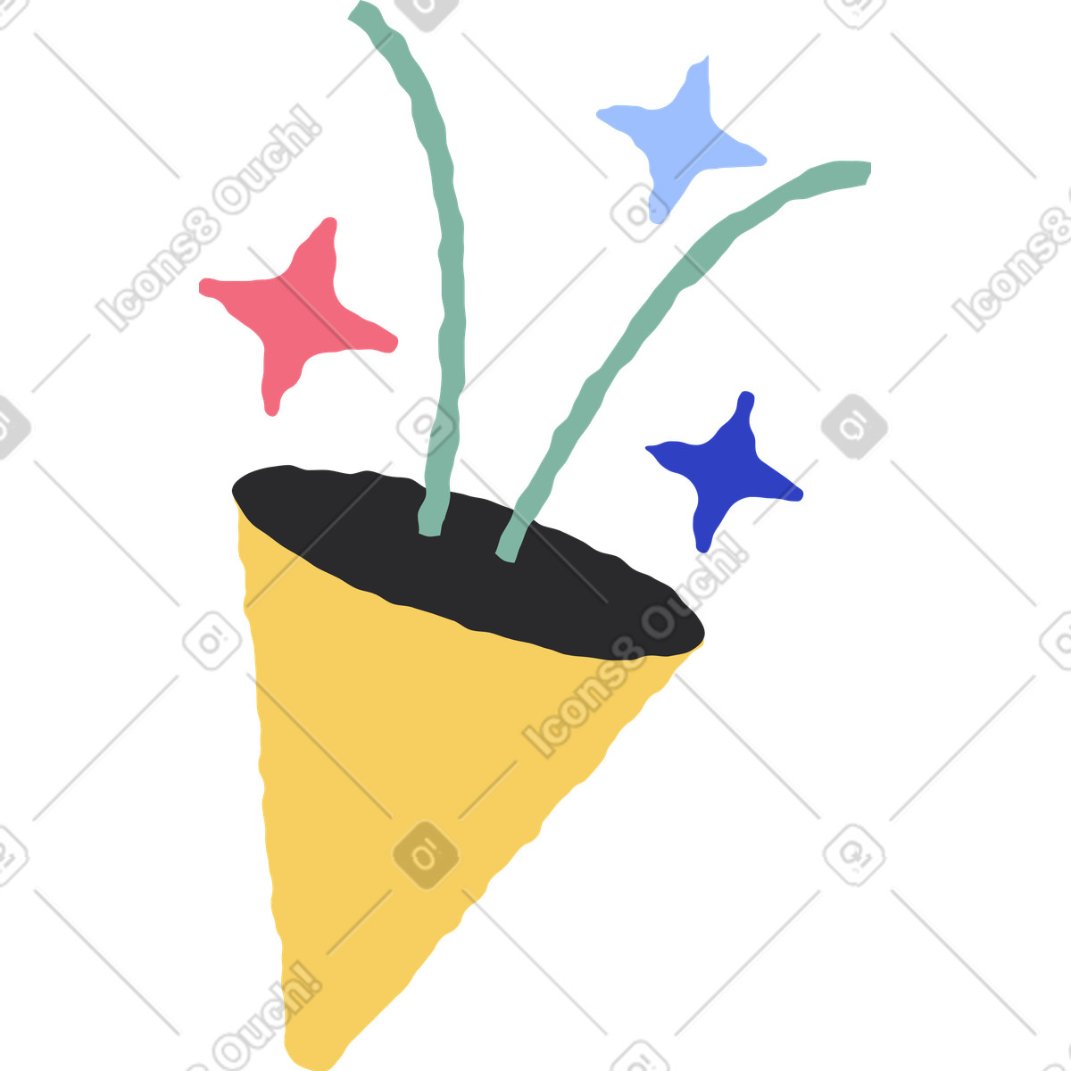 Soft pastel confetti illustration gentle party clipart sprinkles in PNG GIF