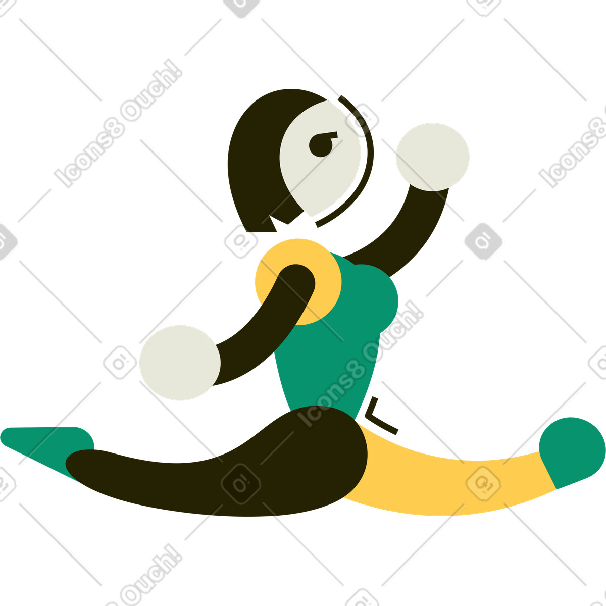 Frau-Illustration im Spot-Stil als Download in PNG, SVG