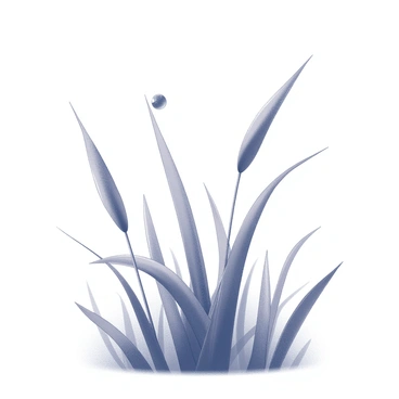 A single dewdrop resting on the tip of a grass blade at dawn