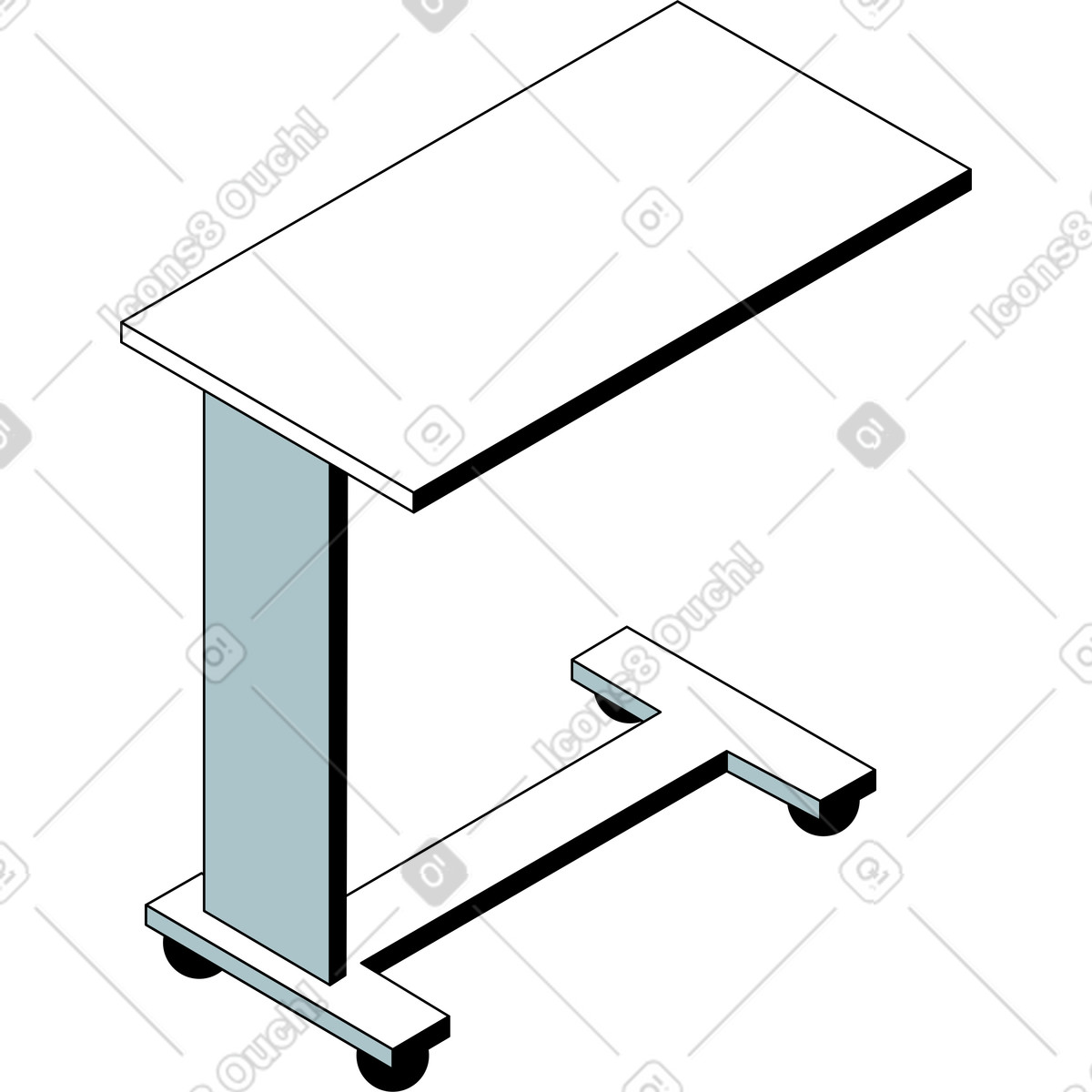 Illustration Au-dessus de la table lit dans le style Isometric à télécharger aux formats PNG, SVG