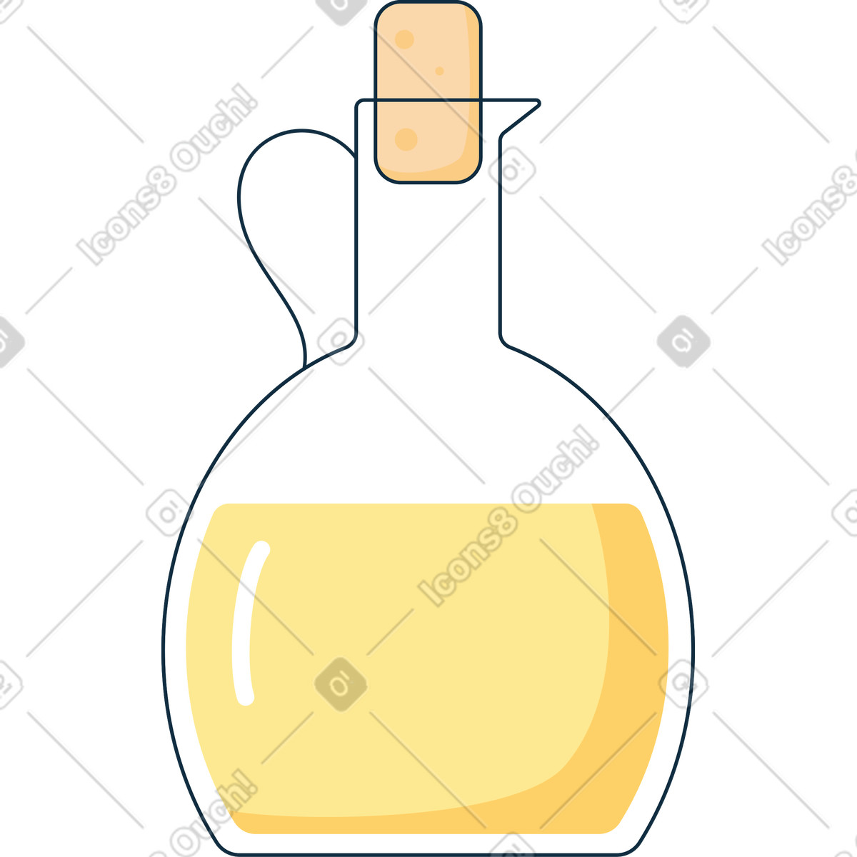 下载 Bubble gum 风格的 一壶果汁 插画，支持 PNG、SVG 格式