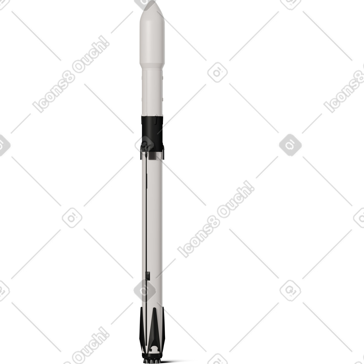 Space rocket illustrazione in stile 3D Business scarica in PNG, SVG