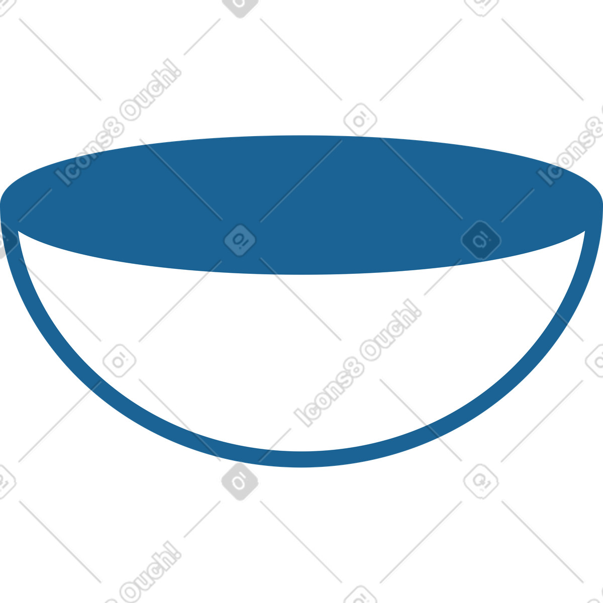 Bowl illustration in Natty style download in PNG, SVG
