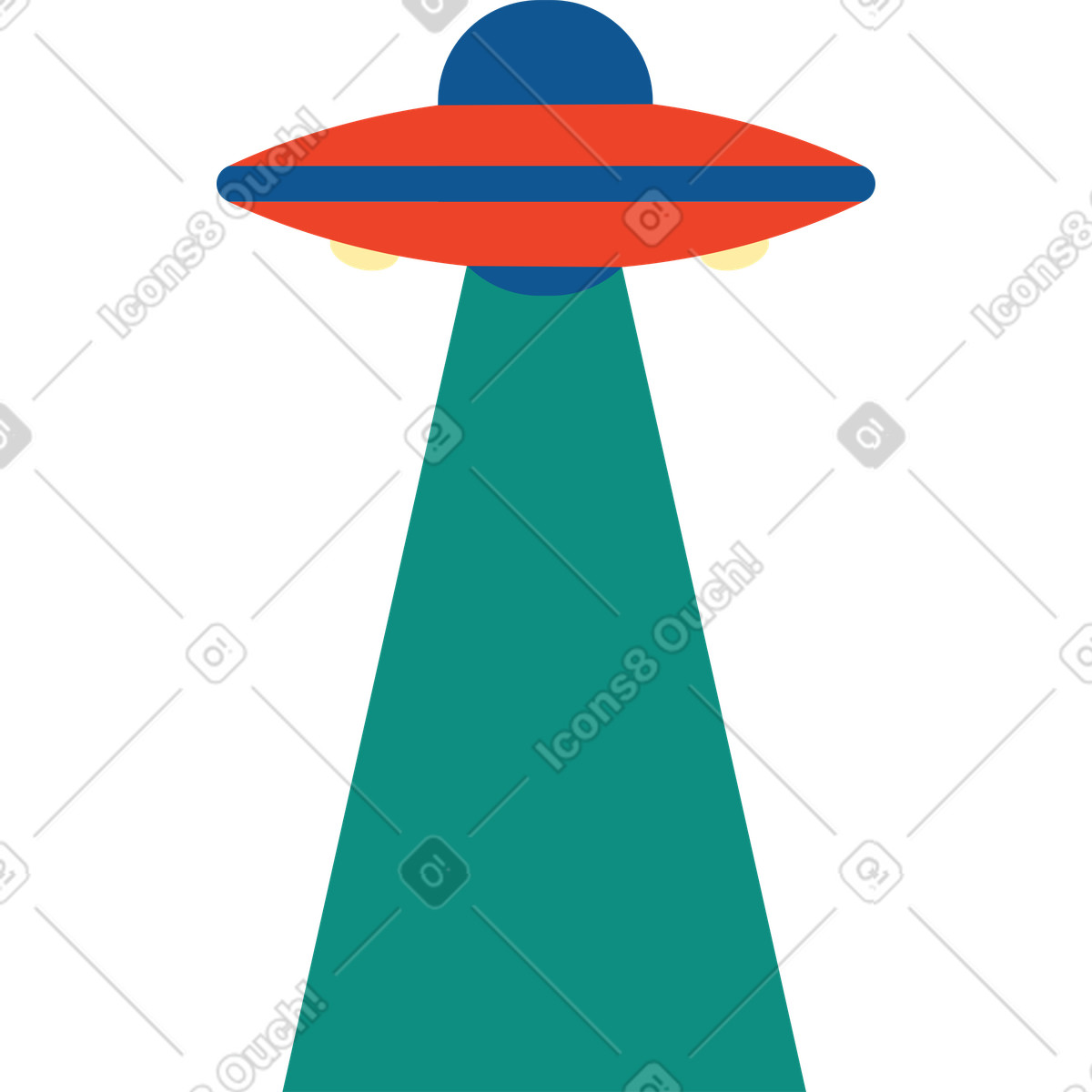 Polar スタイルの Ufo のアニメーションイラストをGIF、Lottie (JSON)、AEでダウンロード