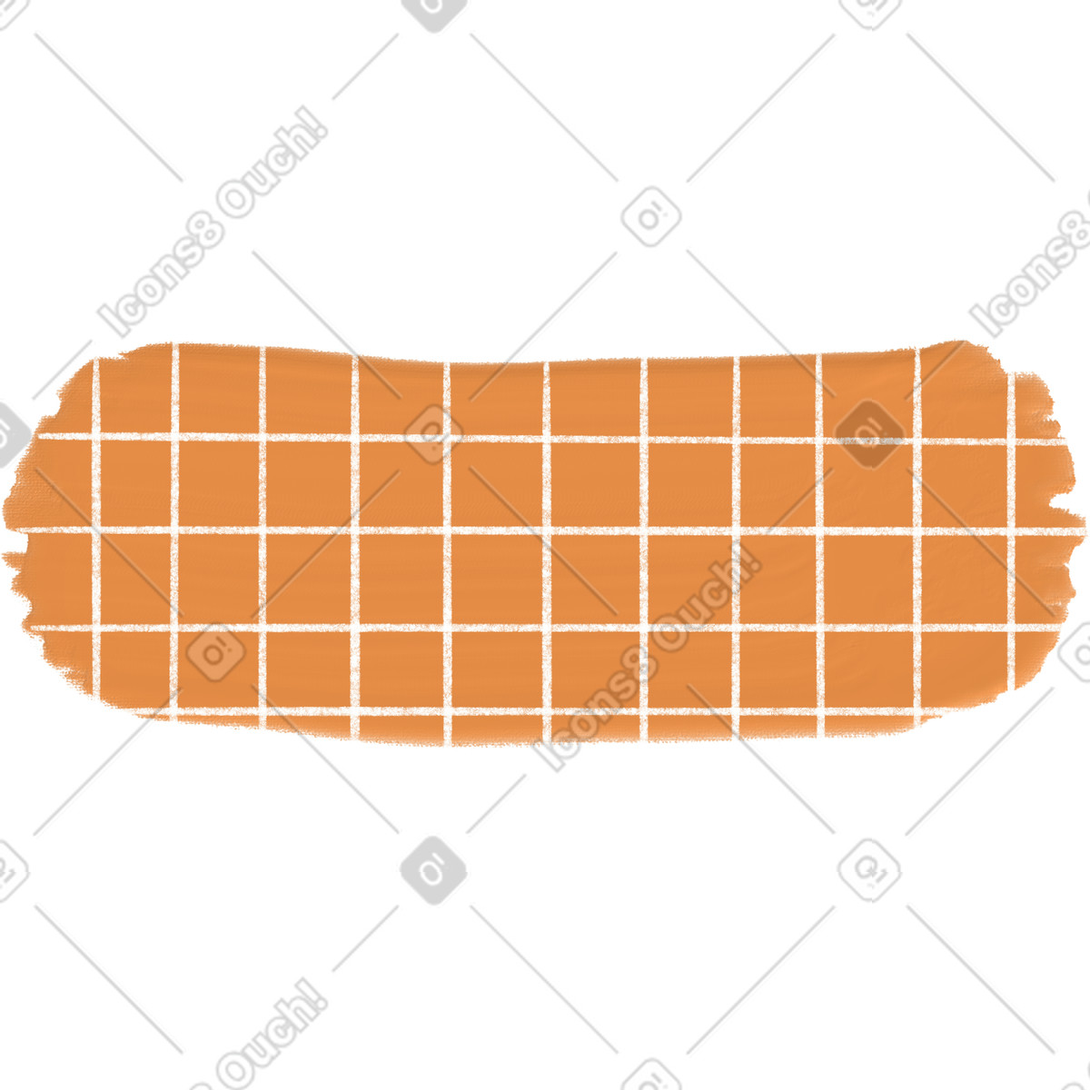 Ilustração de Orange checkered washi tape sticker em no estilo Scrapbooking para baixar em PNG, SVG
