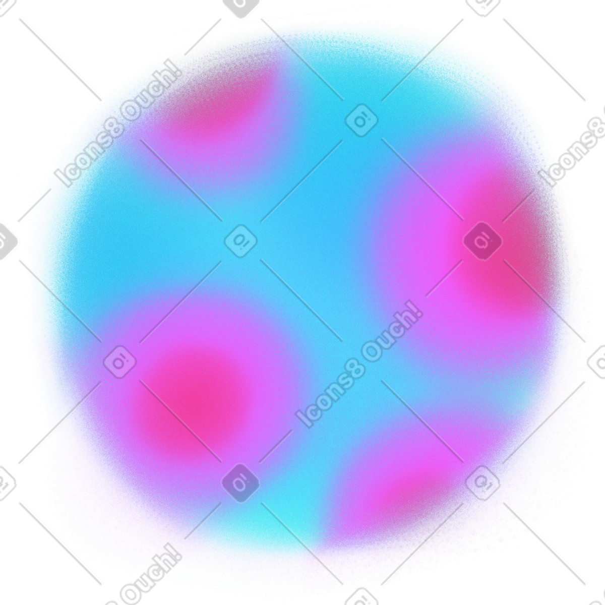 Ilustración Blue planet with pink spots en estilo Doodle a descargar en PNG y SVG