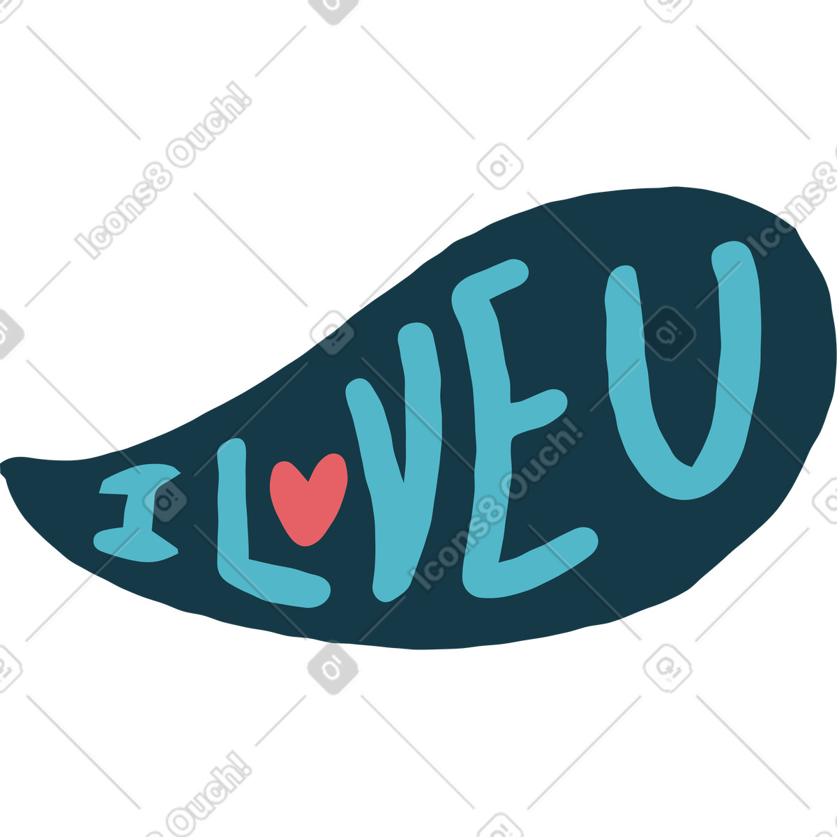 Ilustración Te quiero en estilo Flamenco a descargar en PNG y SVG