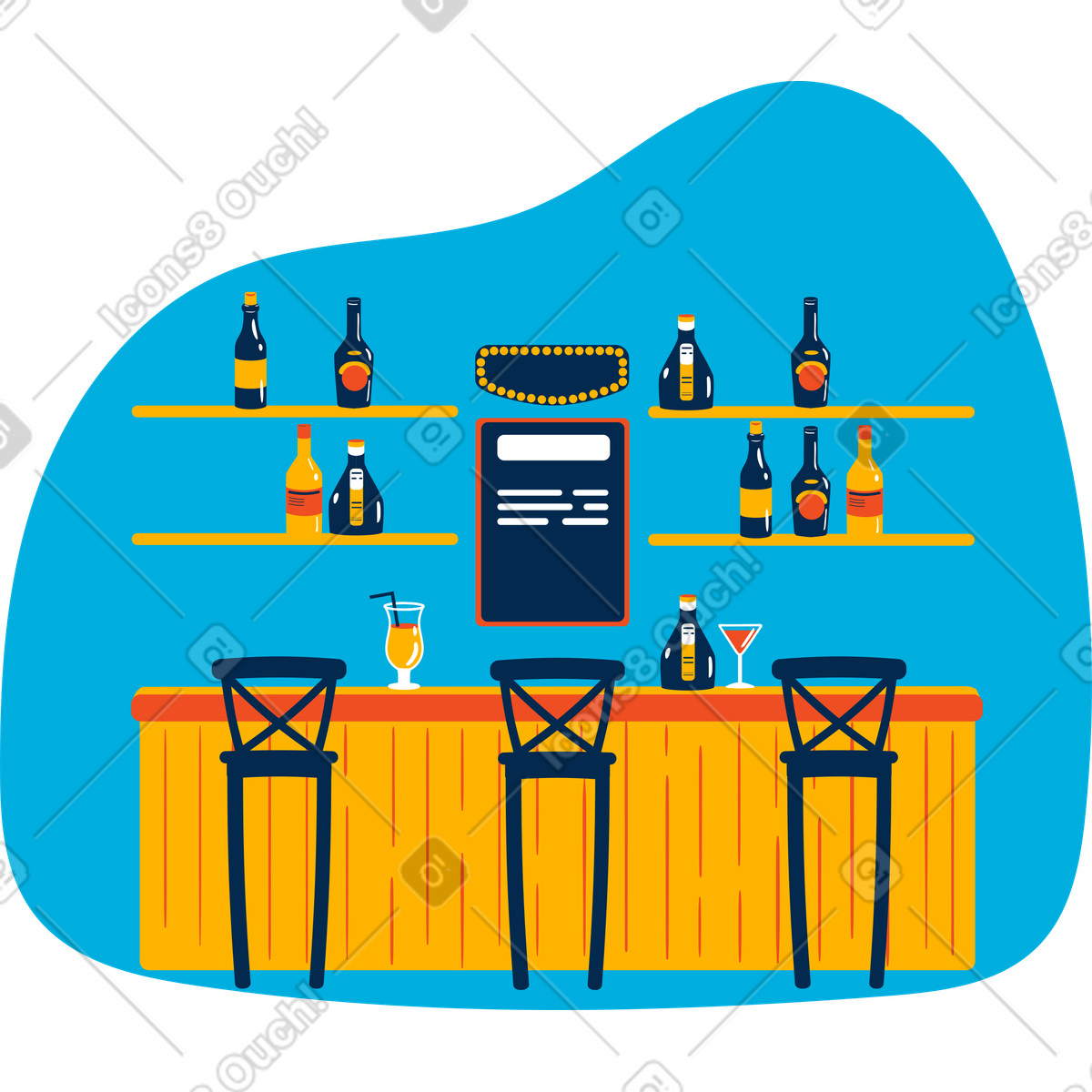 Sbarra illustrazione in stile Flame scarica in PNG, SVG
