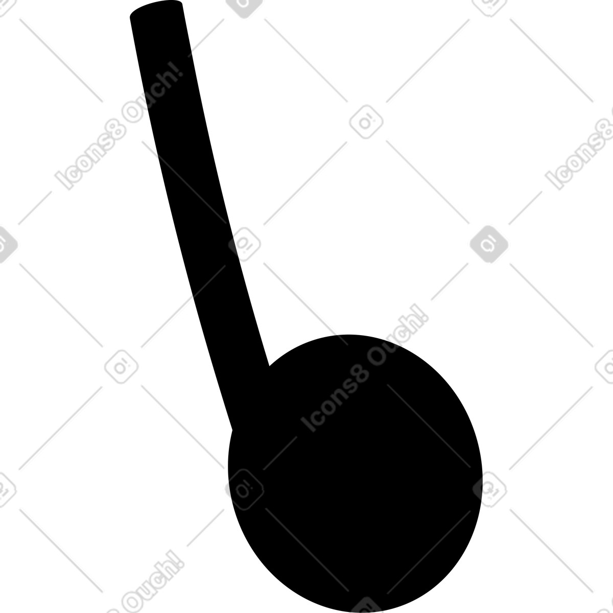 Illustration Note musicale dans le style Looney à télécharger aux formats PNG, SVG