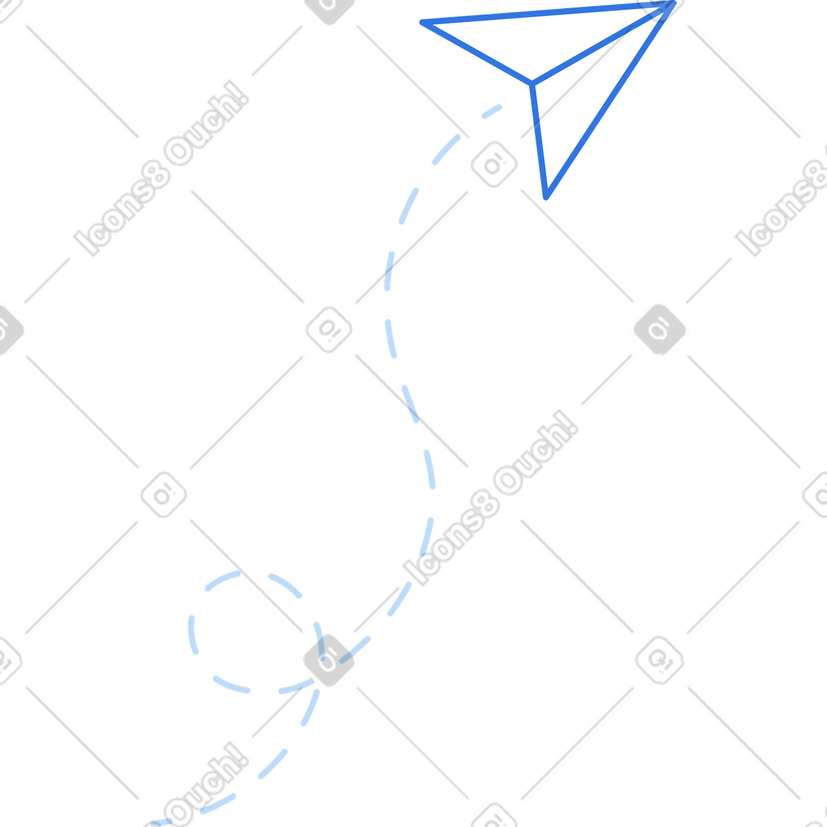 Ilustração de Avião papel em no estilo Sky para baixar em PNG, SVG